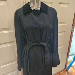 London Fog Limited Edition Black Trench Coat, Size 12